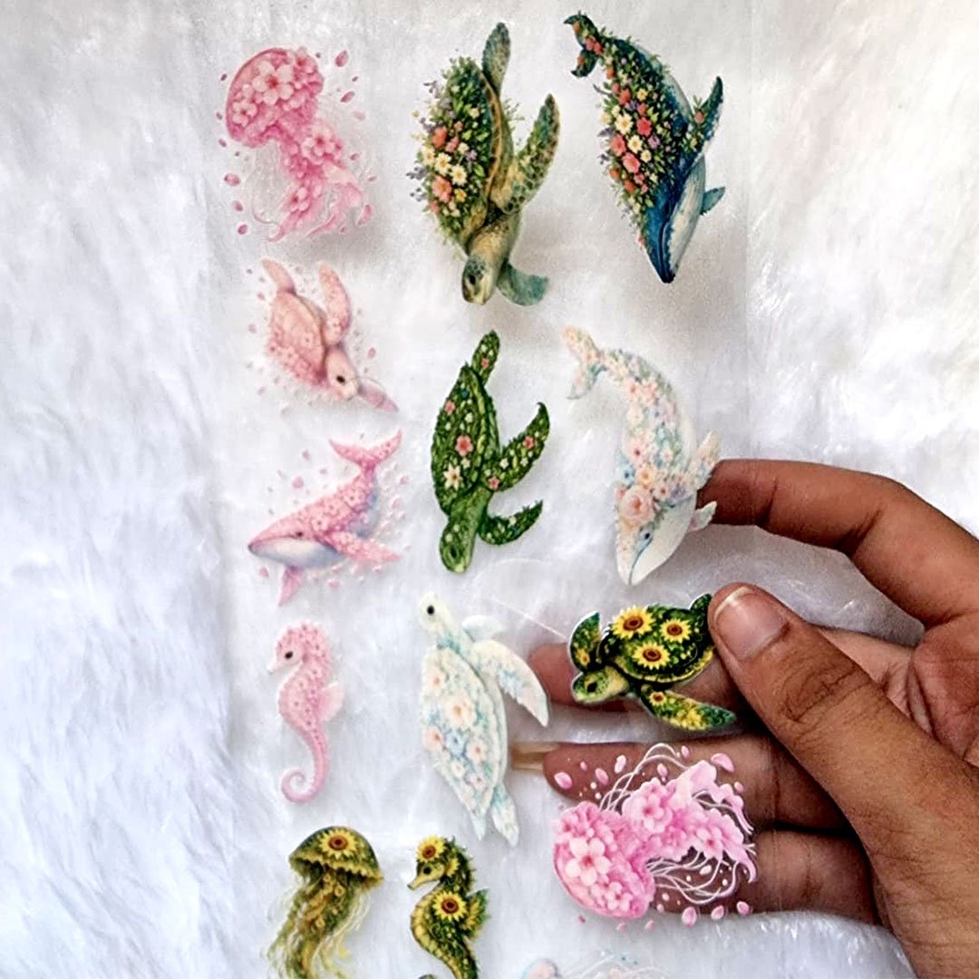 Sea Aliments UV DTF Resin Sticker