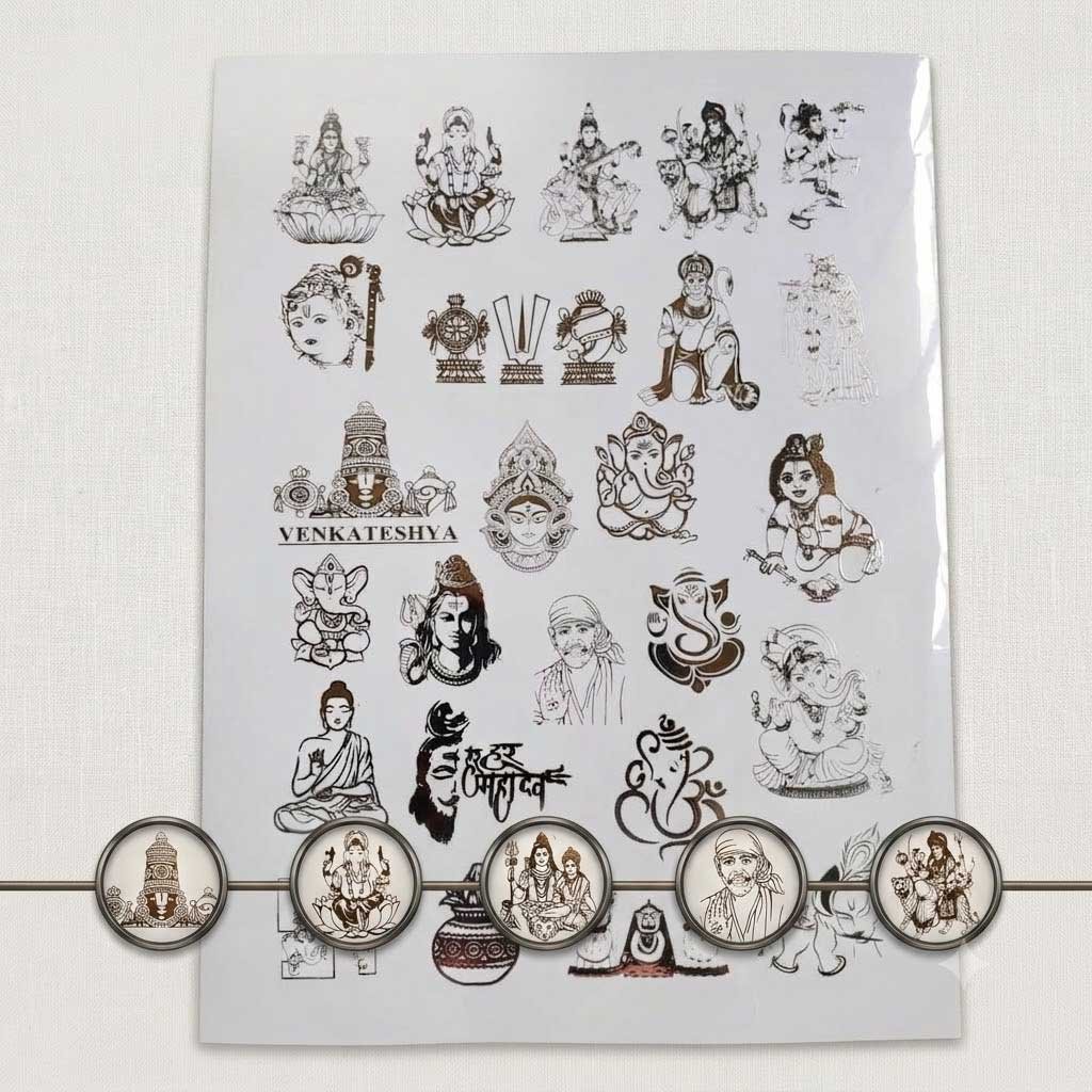 Golden Embosed Insert Sheet