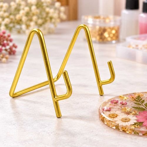 Gold Metal Display Stand | Metal Stand For Resin Art Frames Plates & Decorative Crafts