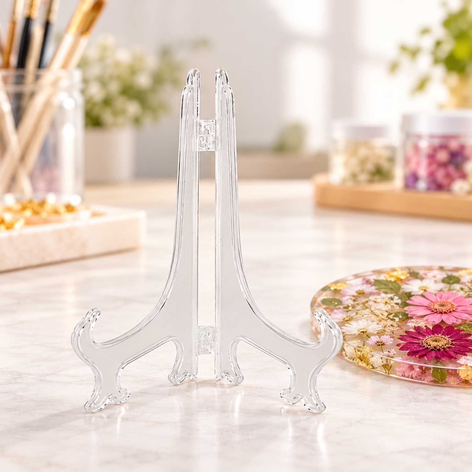 Plastic Foldable Stand For Resin And Frames
