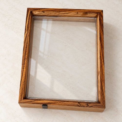 Wedding Varmala Preservation Wooden Rectangle Frame With Acrylic Base For Resin