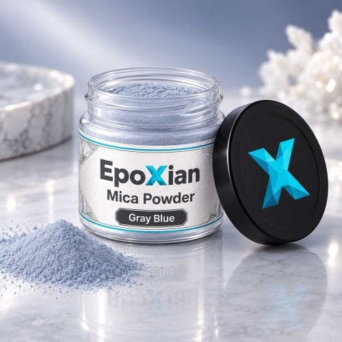 Gray Blue Mica Powder For Resin Art hover