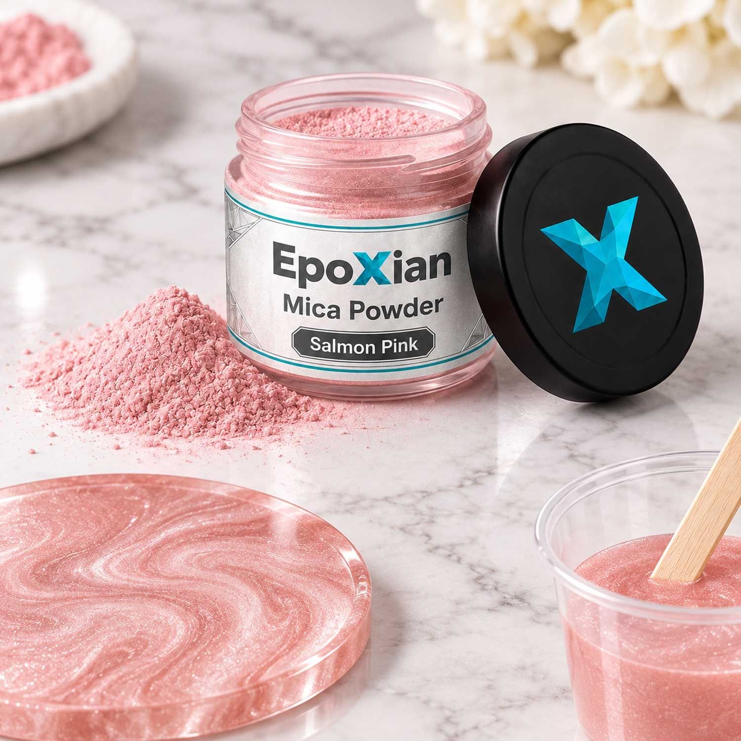 Salmon Pink Mica Powder For Resin Art