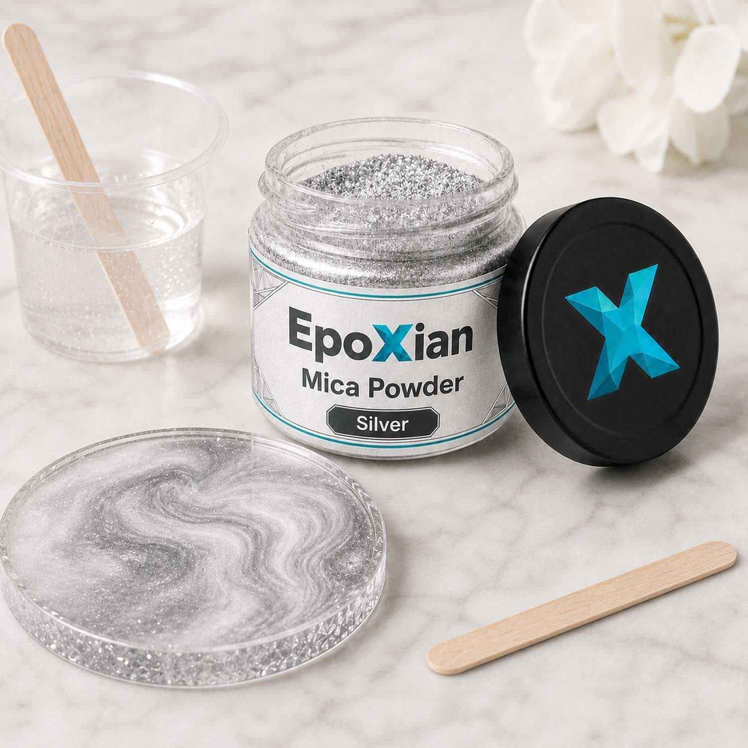 Silver Mica Powder For Resin Art