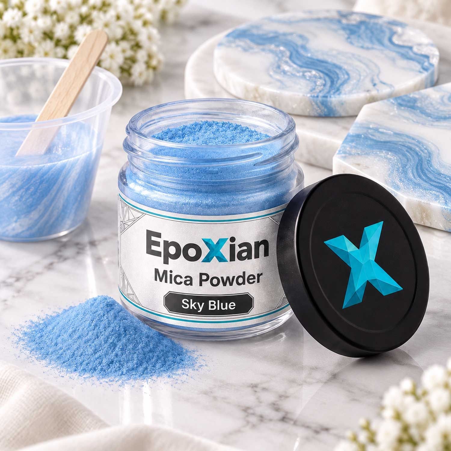 Sky Blue Mica Powder For Resin Art