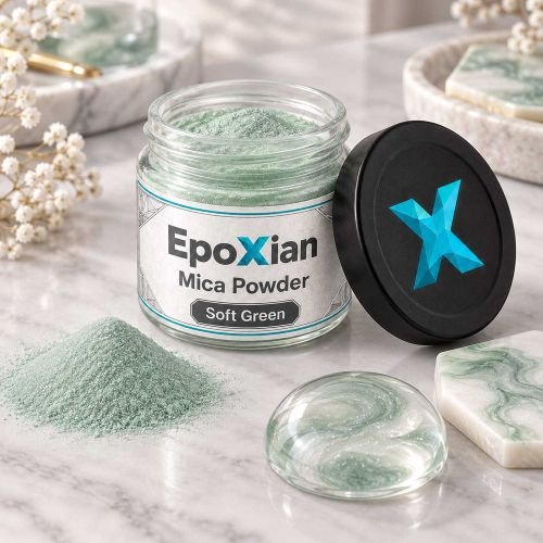 Soft Green Mica Powder For Resin Art