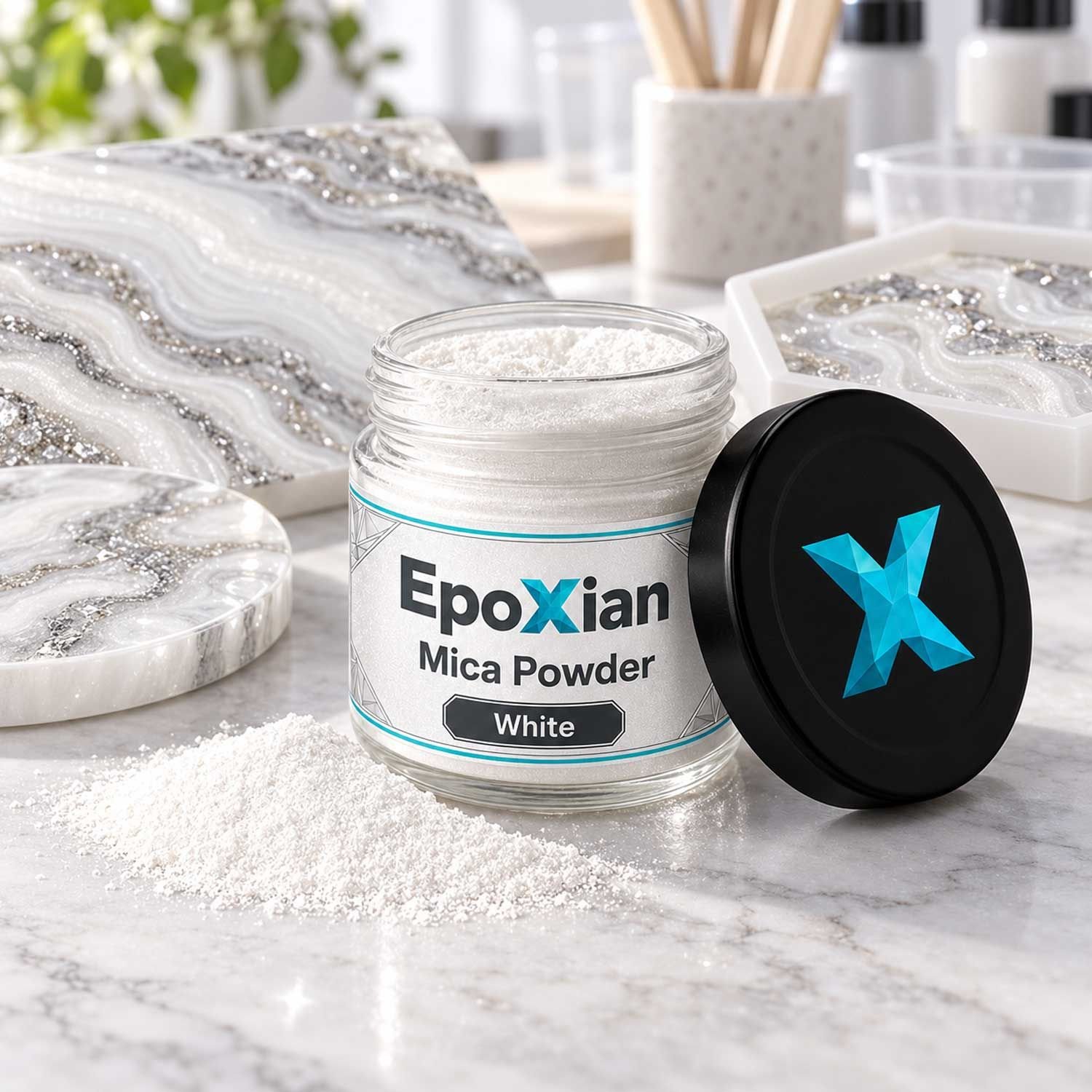 White Mica Powder For Resin Art