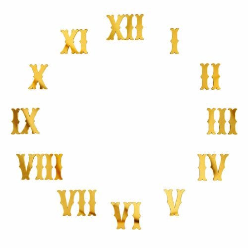 Acrylic Cutting Roman Numbers Golden For DIY Clock