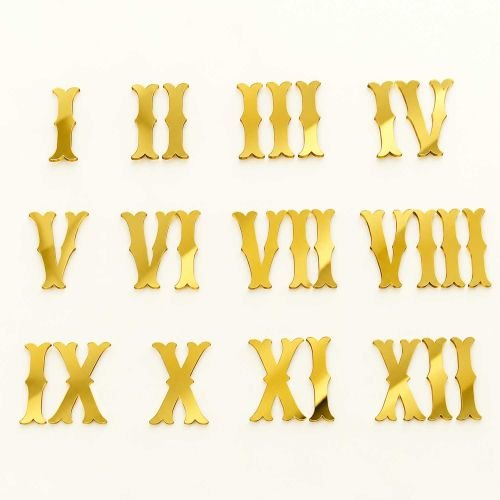 Acrylic Cutting Roman Numbers Golden For DIY Clock hover