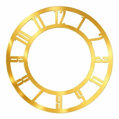 Golden Acrylic Number Clock Ring For DIY Resin Clock