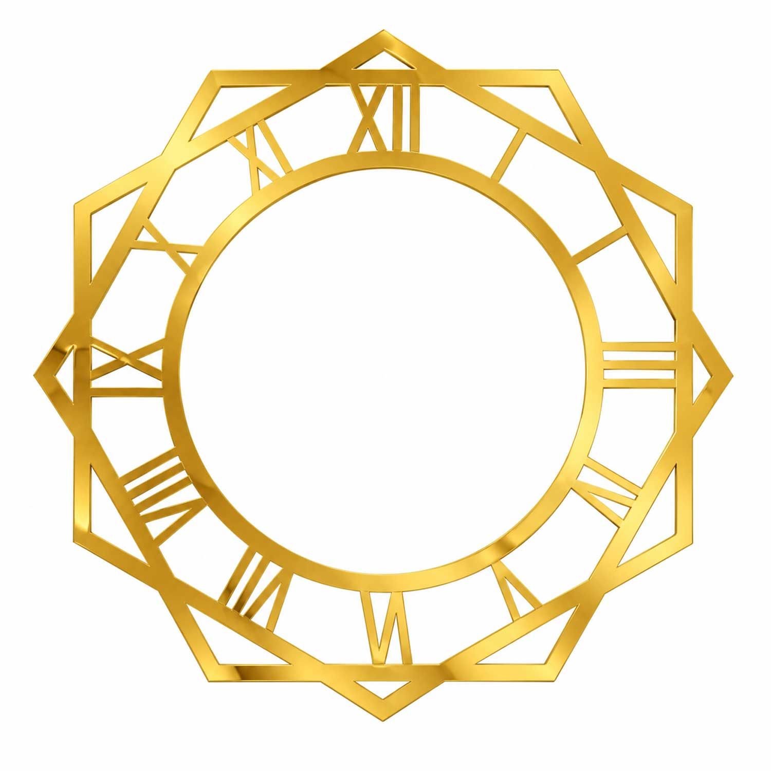 Golden Acrylic Roman Clock Base Ring