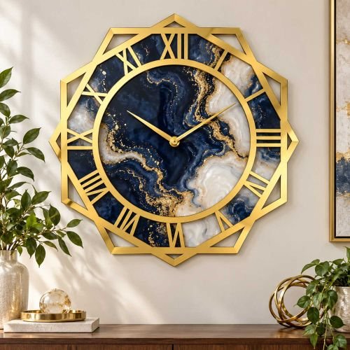 Golden Acrylic Roman Clock Base Ring hover
