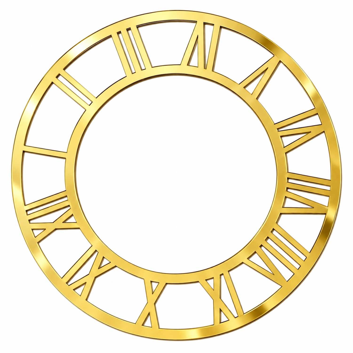 Golden Acrylic Roman Clock Ring For Resin DIY Clock