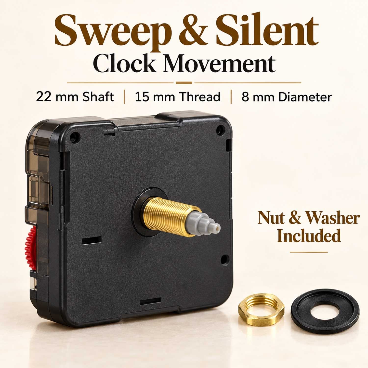 22mm Sweep And Silent Clock Machine