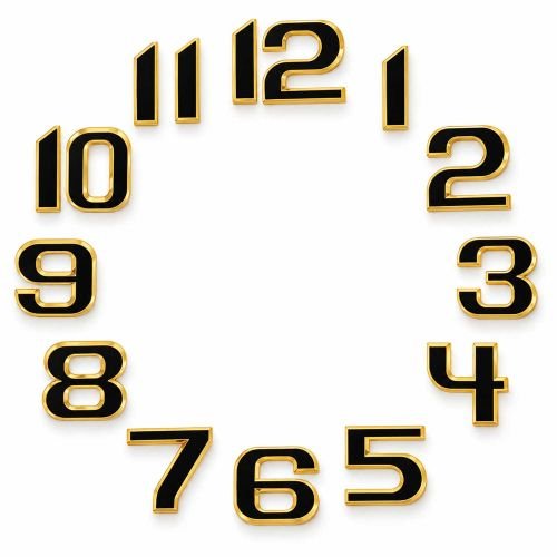 Golden Embossed DIY Clock Numbers