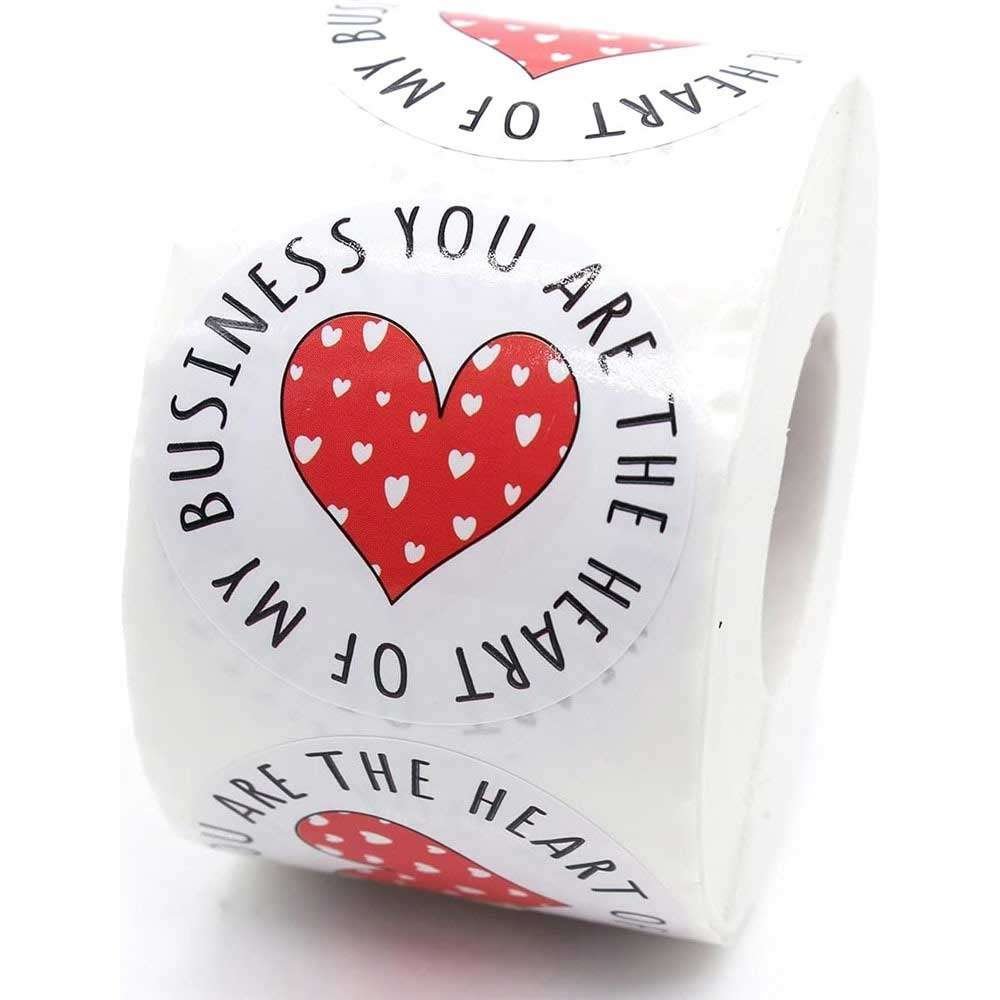 Candle Jar Sticker You Are Heart of My Business 500pcs hover