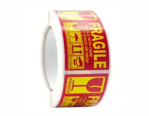 Fragile Lable Tap Yellow