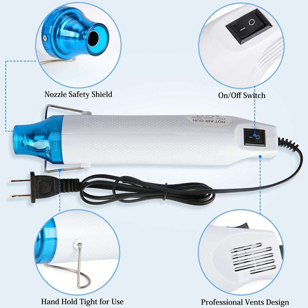 Electric Heat Gun for Resin Art – Professional Hot Air Tool for Bubble Removal hover