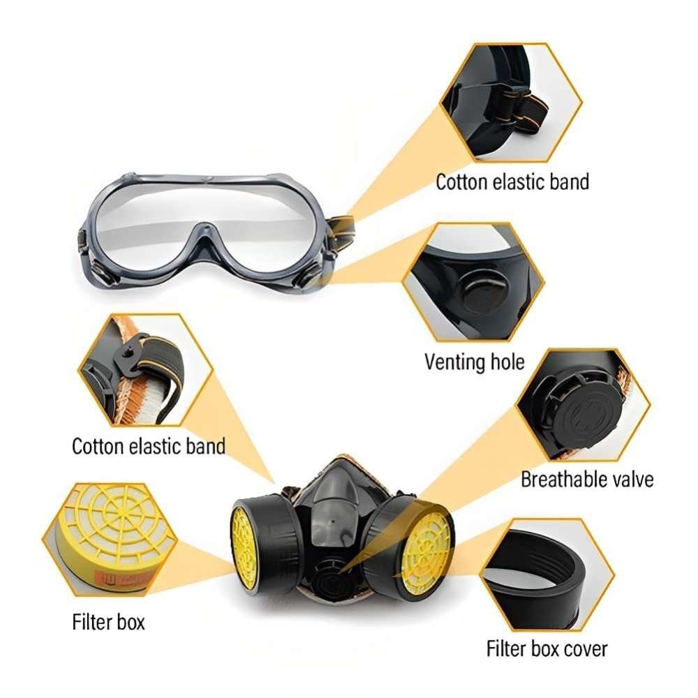 Respiratory Mask – Reusable Safety Mask with Filters for Epoxy & Craft Use hover