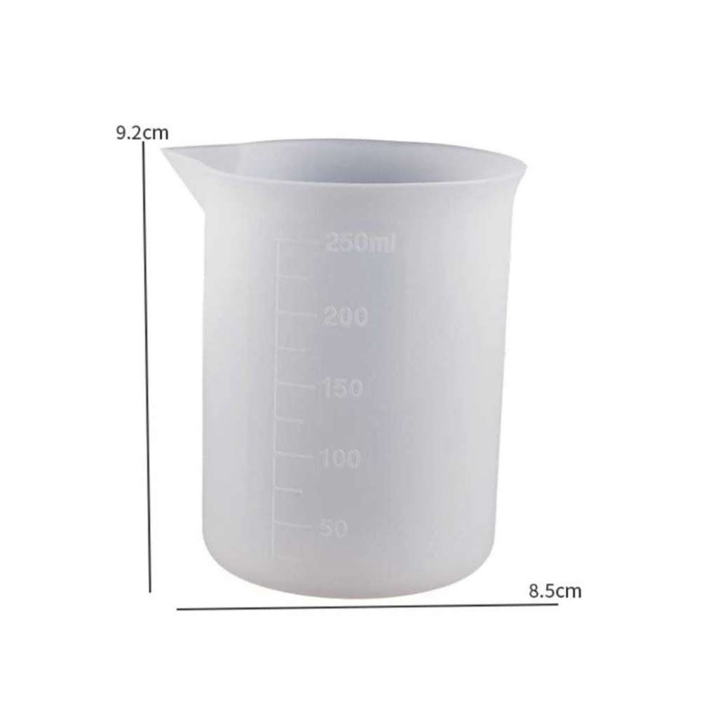 Silicone Resin Measuring Cup – 250ml Reusable Mixing Cup for Epoxy & Crafts