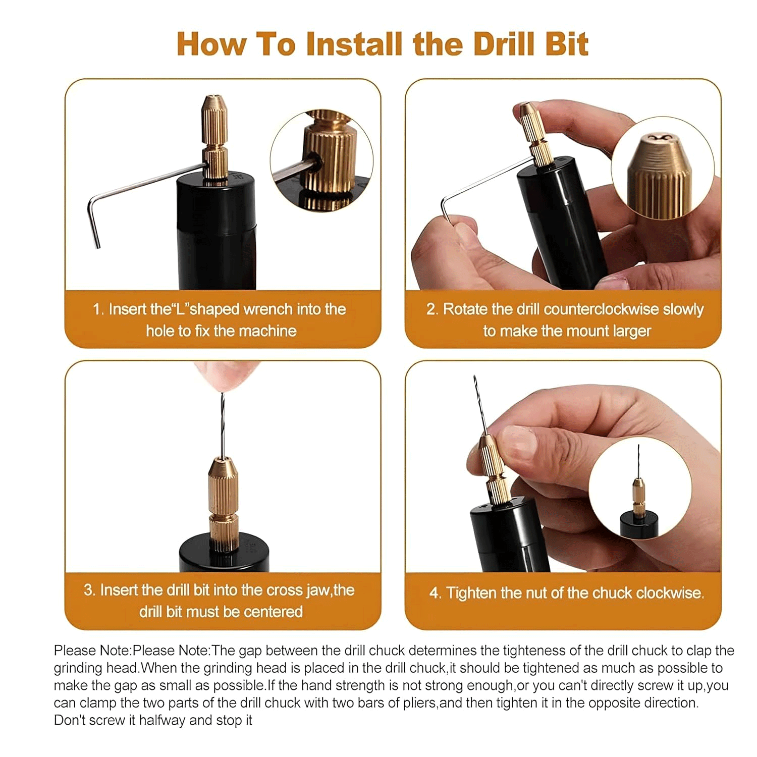 Electric Mini Drill Machine With 4 Bits & Allen Key hover