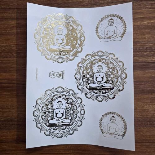 All God Symbols Embossed Insert Sticker Sheet A/4 (TR438)