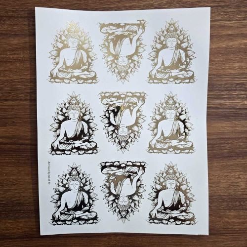 All God Symbols Embossed Insert Sticker Sheet A/4 (TR450)