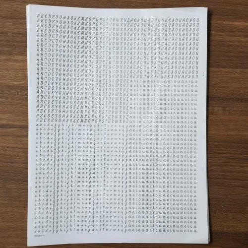 Alphabet Embosed Insert Sheet For Resin Art (A4 Size)