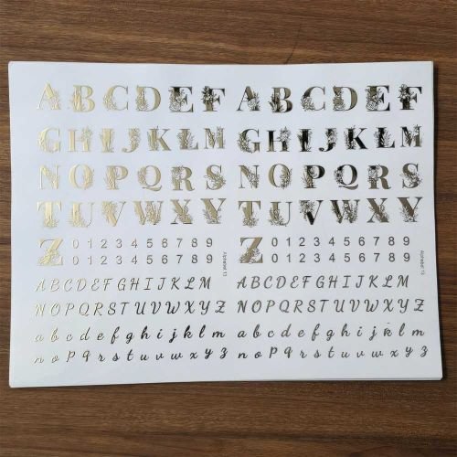 Alphabet Embosed Insert Sheet For Resin Art (A4 Size)