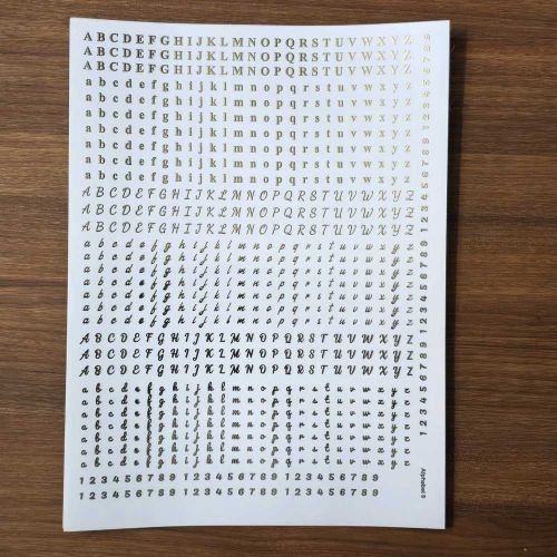 Alphabet Embosed Insert Sheet For Resin Art (A4 Size)