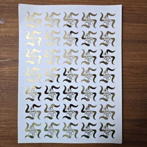 Ganeshji EMBOSSED STICKER SHEET A/4 (TR431)