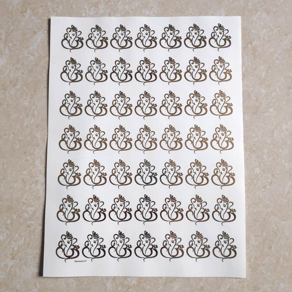 Ganeshji EMBOSSED STICKER SHEET A/4 (TR811)