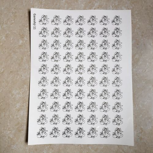 Ganeshji EMBOSSED STICKER SHEET A/4 (TR897)
