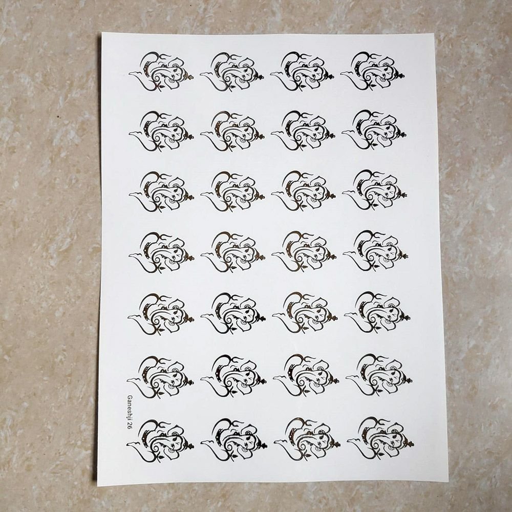 Ganeshji EMBOSSED STICKER SHEET A/4 (TR898)