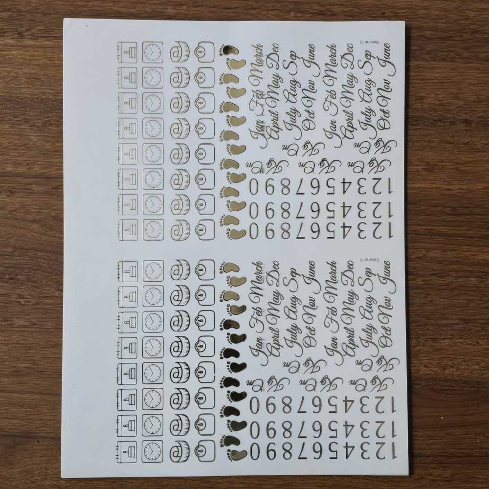 General Embosed Insert Sheet For Resin Art (A4 Size)