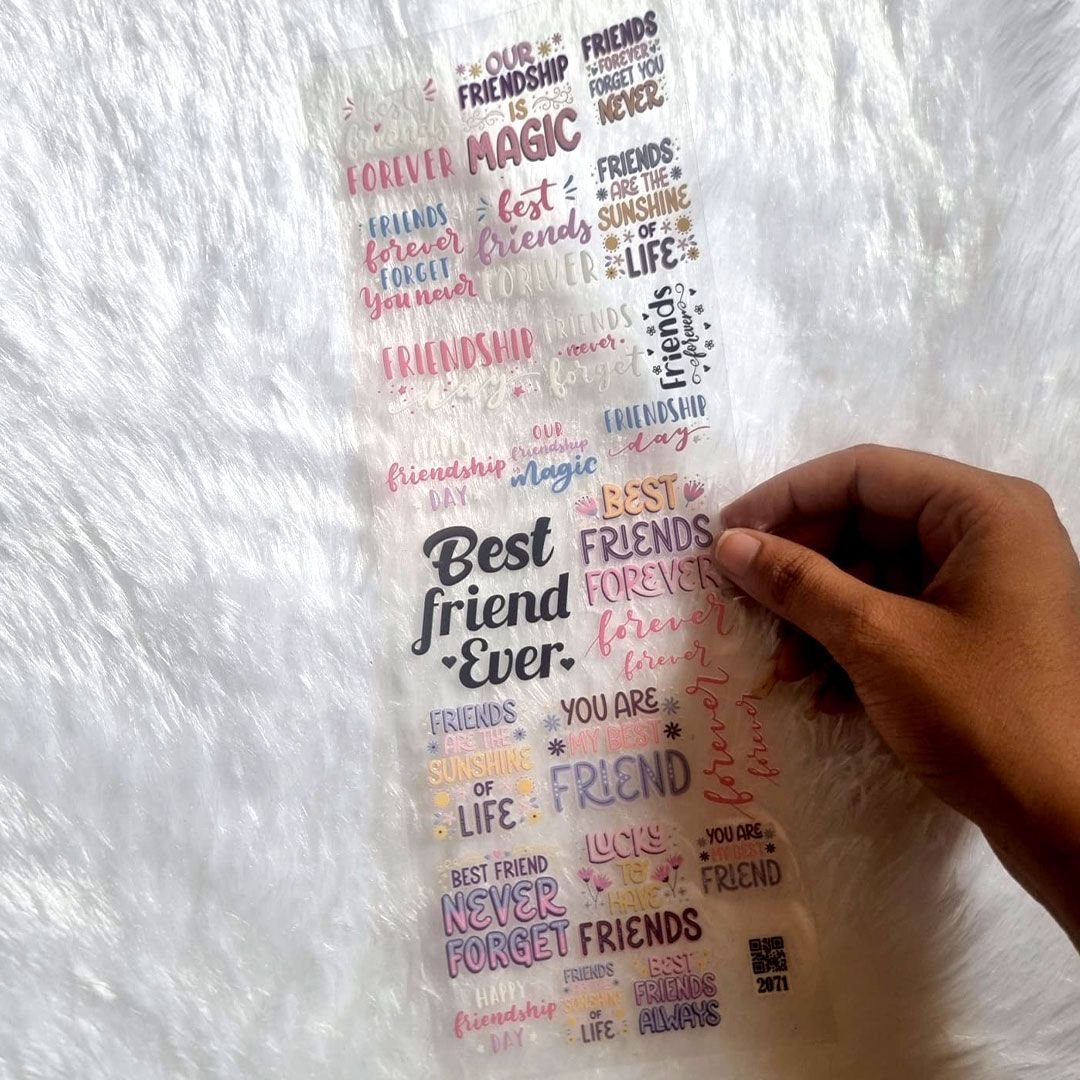 Friends Quotes UV DTF Sticker For Resin Art