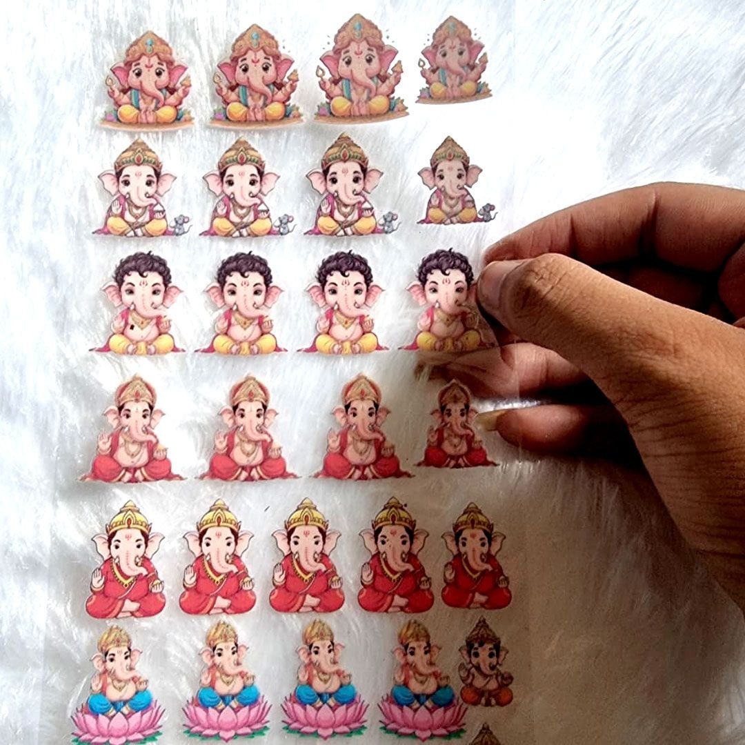 Ganeshji Peel-off Premium Resin Art Sticker Sheet hover