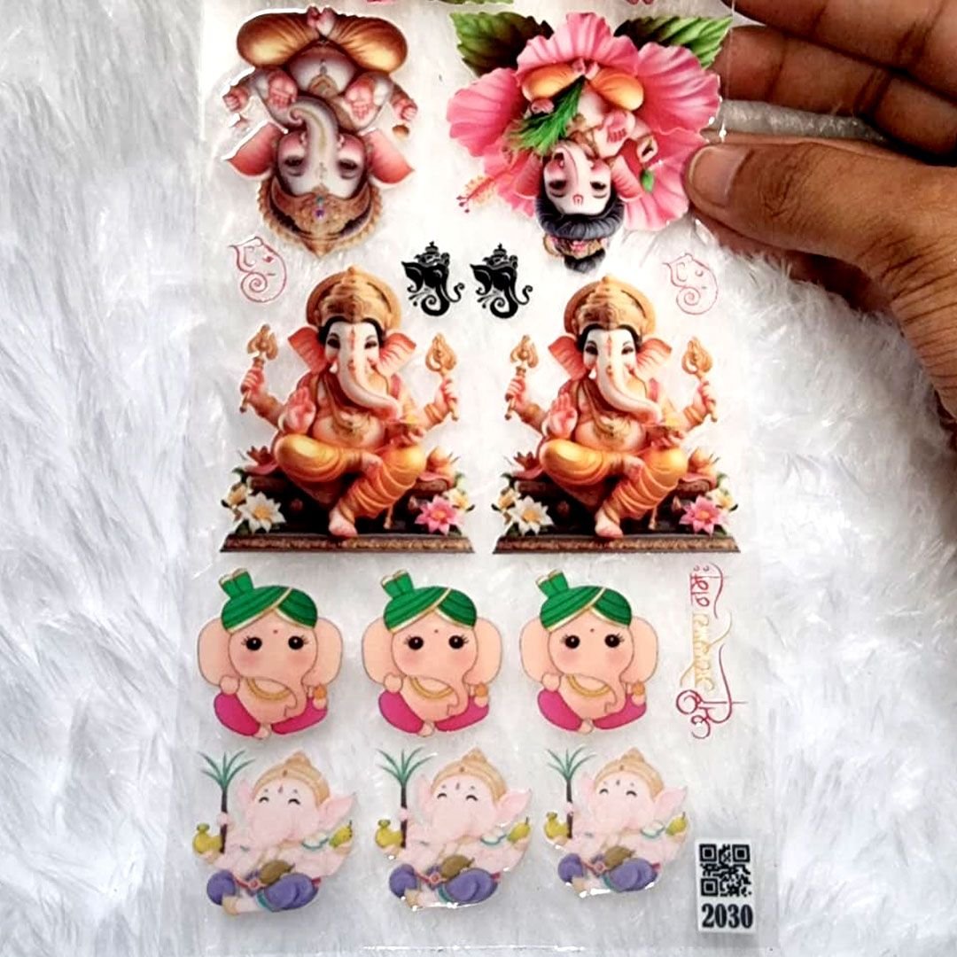 Ganpati Bappa UV DTF Sticker For Resin Art hover