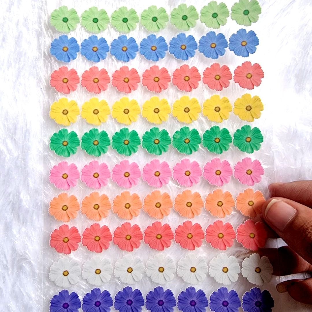 Multi-Colored Daisy Flower Stickers For Resinart hover