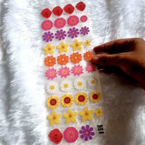 Multicolor Daisy Flower UV DTF Stickers