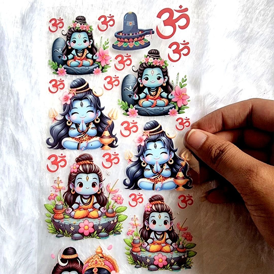 Lord Shiva And Parvati UV DTF Sticker For Resinart hover