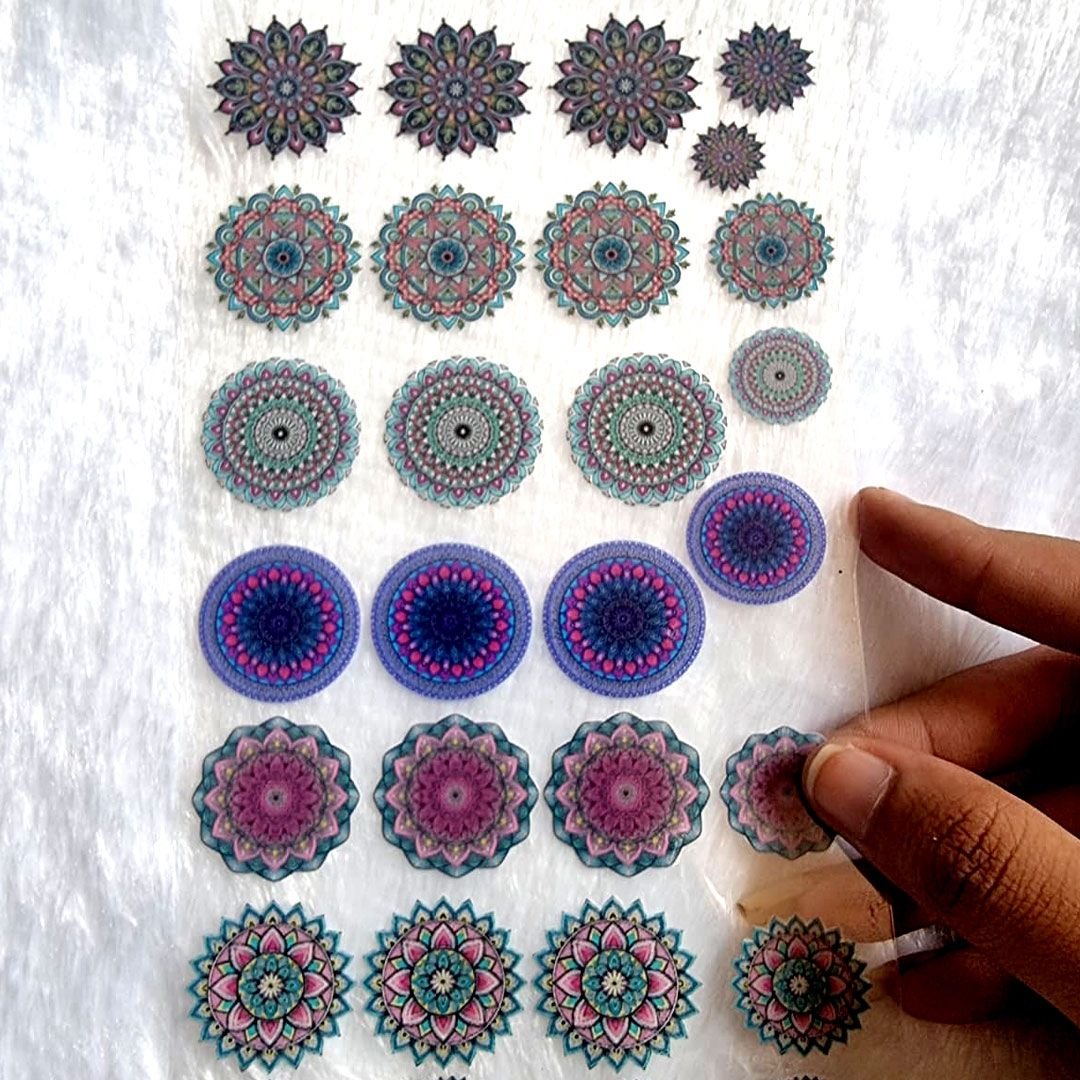Mandala Style Decorative UV DTF Stricker Sheet hover