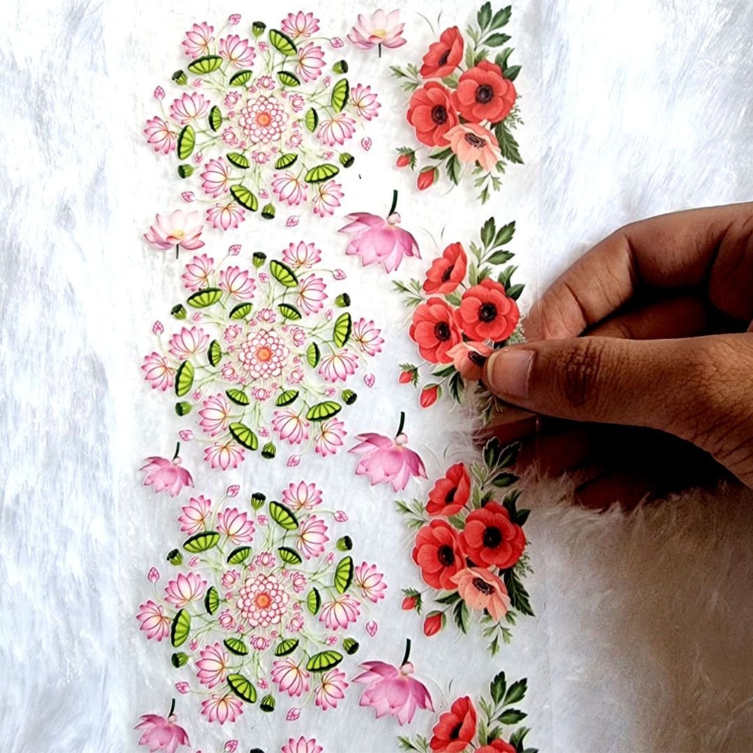 Mandala Themed Floral Design UV DTF Sticker For Resinart hover