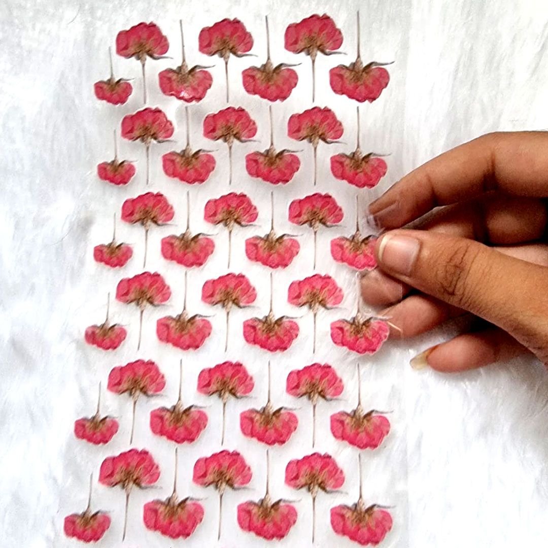 Pressed Roses Transparent Sticker Collection For Resin Art hover