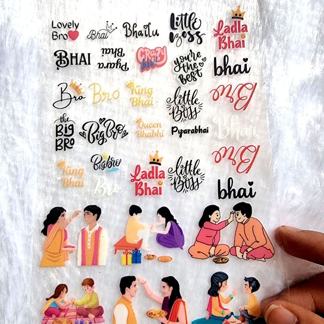 Raksha Bandhan Theme UV DTF Stickers For Resinart hover