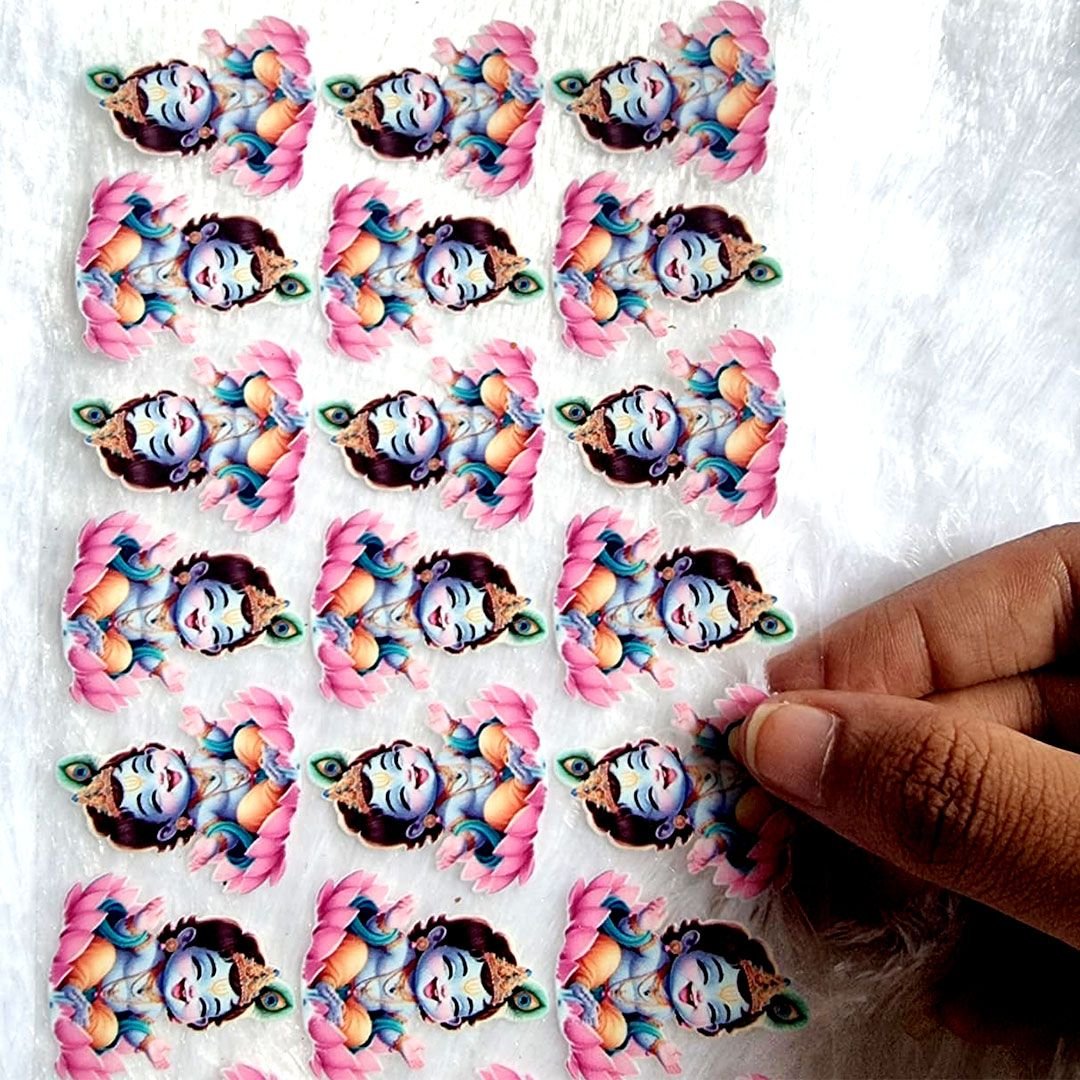Shree Krishna JI UV DTF Sticker Sheet hover